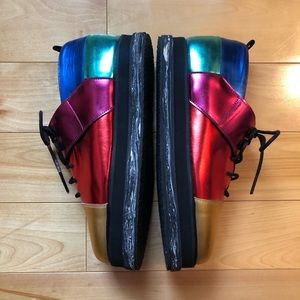 Farewell Footwear metallic leather trainers